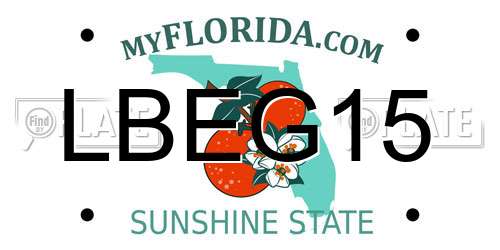 LBEG15 Florida License Plate