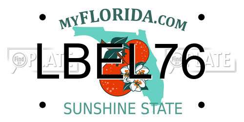 LBEL76 Florida License Plate