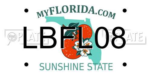 LBFL08 Florida License Plate