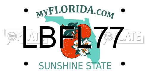LBFL77 Florida License Plate