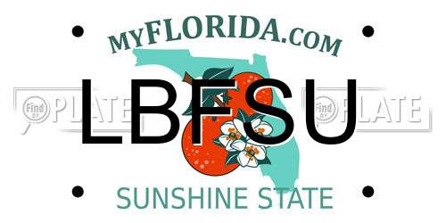 LBFSU Florida License Plate