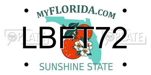 LBFT72 Florida License Plate