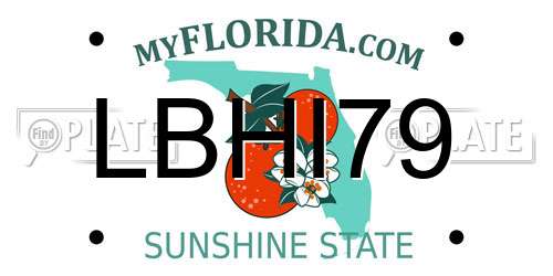 LBHI79 Florida License Plate