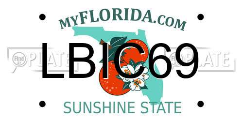 LBIC69 Florida License Plate