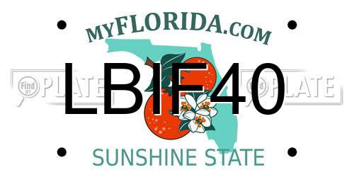 LBIF40 Florida License Plate