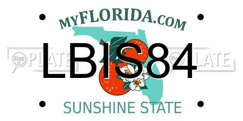 LBIS84 Florida License Plate