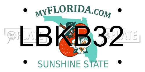 LBKB32 Florida License Plate