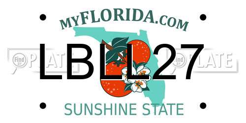 LBLL27 Florida License Plate