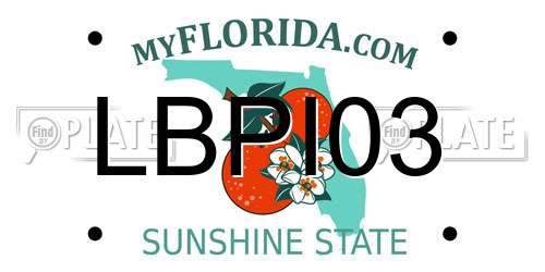 LBPI03 Florida License Plate
