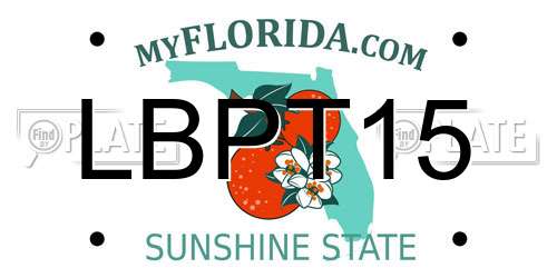 LBPT15 Florida License Plate