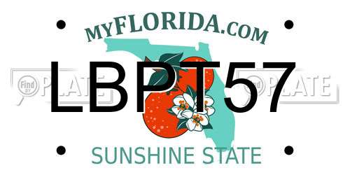 LBPT57 Florida License Plate