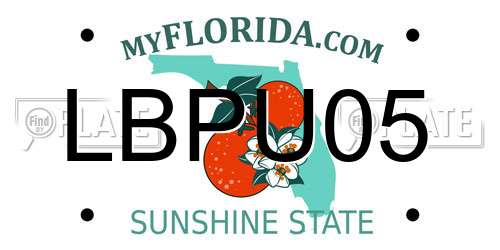 LBPU05 Florida License Plate