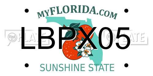 LBPX05 Florida License Plate
