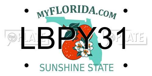 LBPY31 Florida License Plate