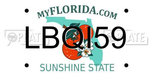 LBQI59 Florida License Plate