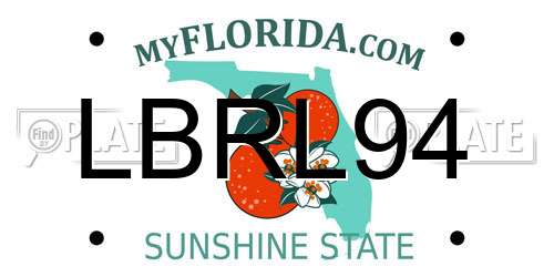 LBRL94 Florida License Plate