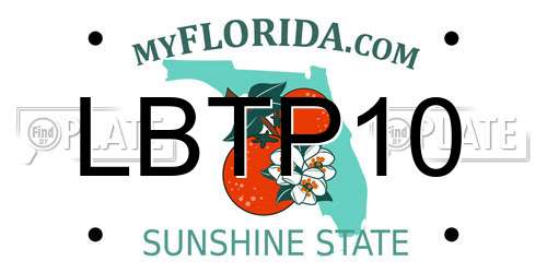 LBTP10 Florida License Plate