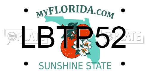 LBTP52 Florida License Plate