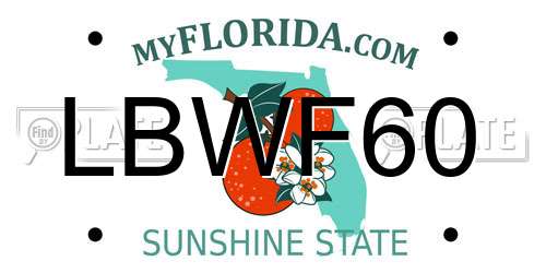 LBWF60 Florida License Plate