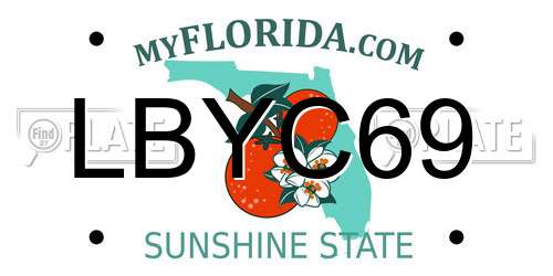 LBYC69 Florida License Plate