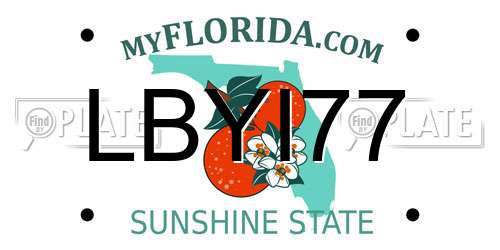 LBYI77 Florida License Plate