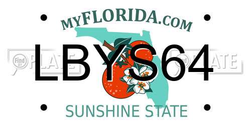 LBYS64 Florida License Plate