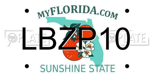 LBZP10 Florida License Plate