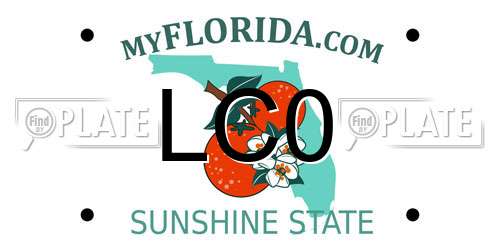 LC0 Florida License Plate