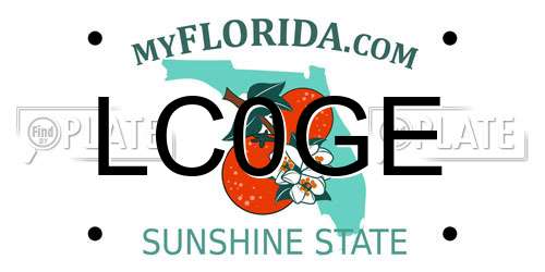 LC0GE Florida License Plate