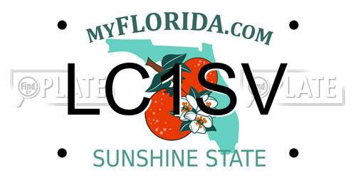 LC1SV Florida License Plate