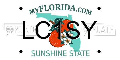 LC1SY Florida License Plate