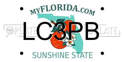 LC3PB Florida License Plate