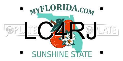 LC4RJ Florida License Plate