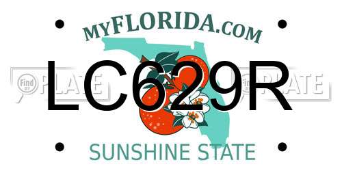 LC629R Florida License Plate