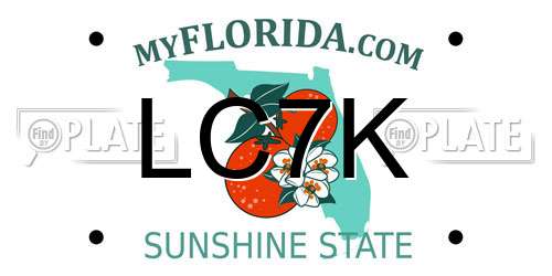 LC7K Florida License Plate