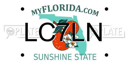 LC7LN Florida License Plate