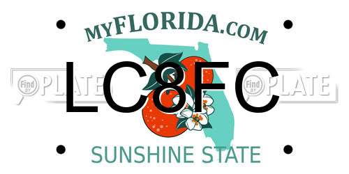 LC8FC Florida License Plate