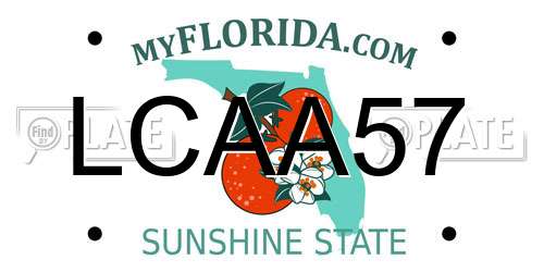 LCAA57 Florida License Plate
