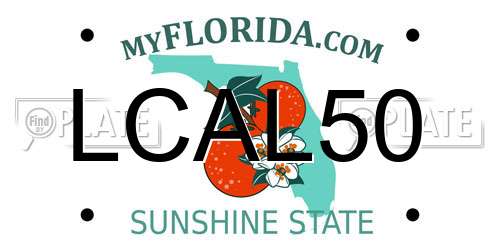 LCAL50 Florida License Plate
