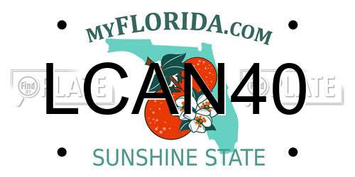 LCAN40 Florida License Plate