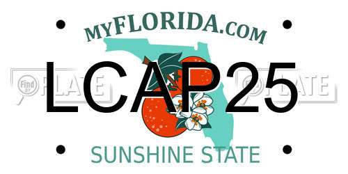 LCAP25 Florida License Plate
