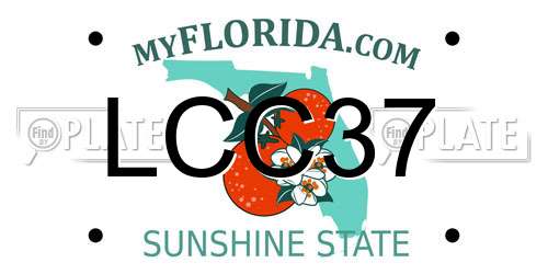 LCC37 Florida License Plate