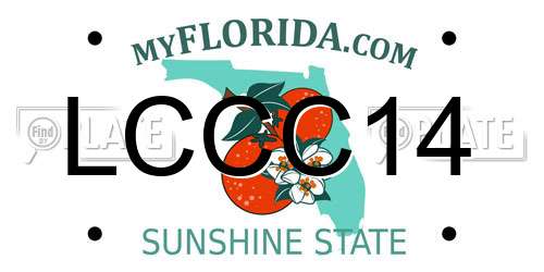 LCCC14 Florida License Plate