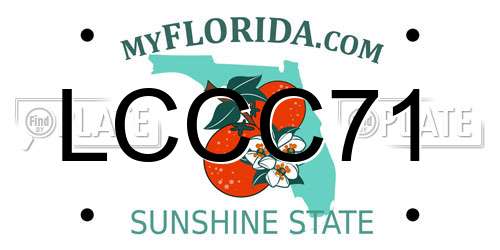LCCC71 Florida License Plate