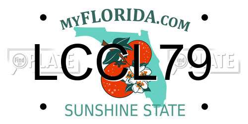 LCCL79 Florida License Plate
