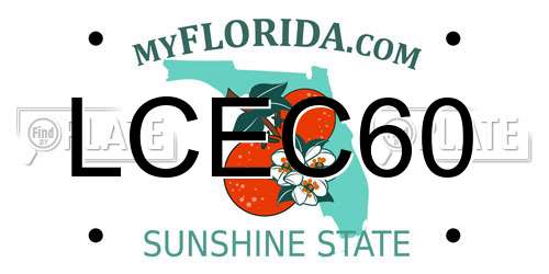 LCEC60 Florida License Plate