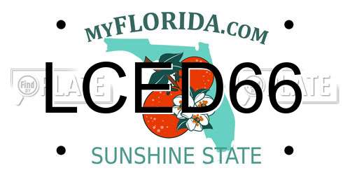 LCED66 Florida License Plate