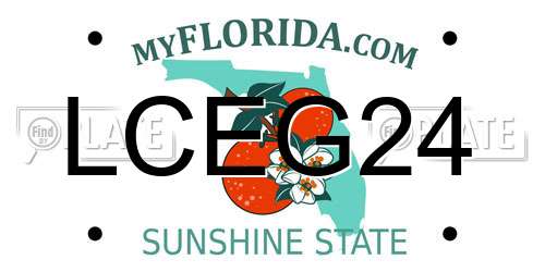 LCEG24 Florida License Plate