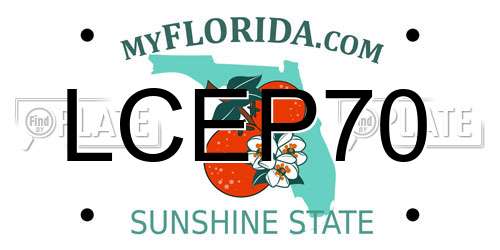 LCEP70 Florida License Plate