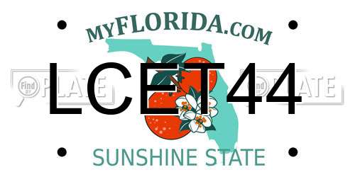 LCET44 Florida License Plate